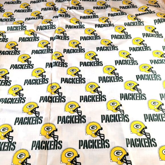 Green Bay Packers Fabric 3 Piece NFL Licensed 1994 Cotton 2yd + Remnants Vintage - Picture 2 of 16